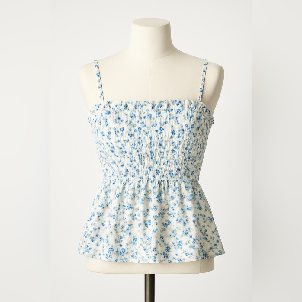 Cotton Time and Tru Blue Floral Camisole XL